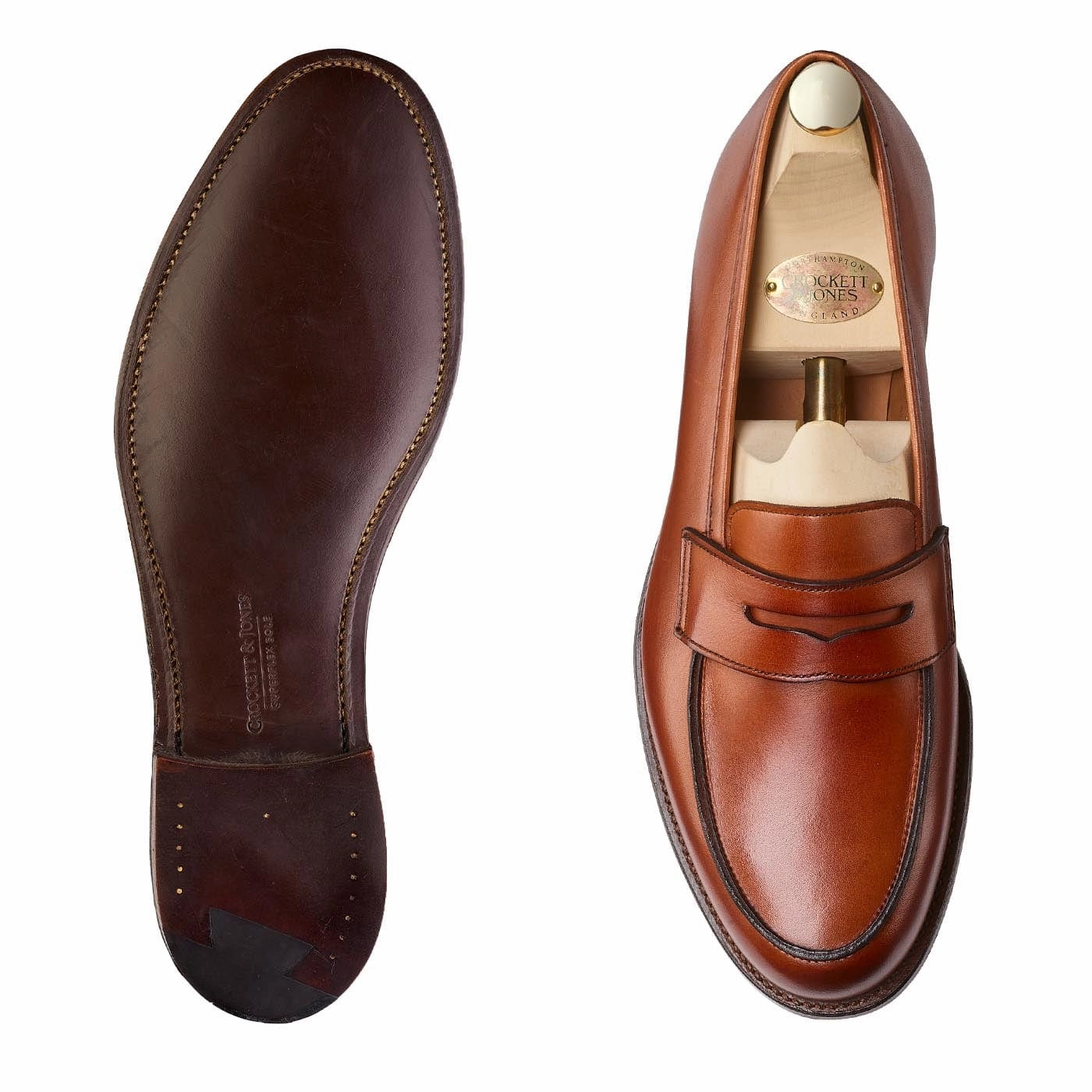 Elise Chestnut Burnished Calf Grippy Outsole