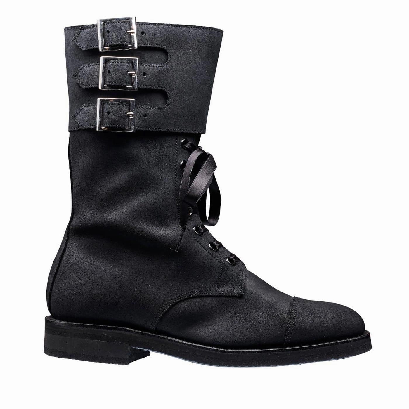 Ella Black Rough-Out Suede Low Profile Outdoor Explorer All Day Wear