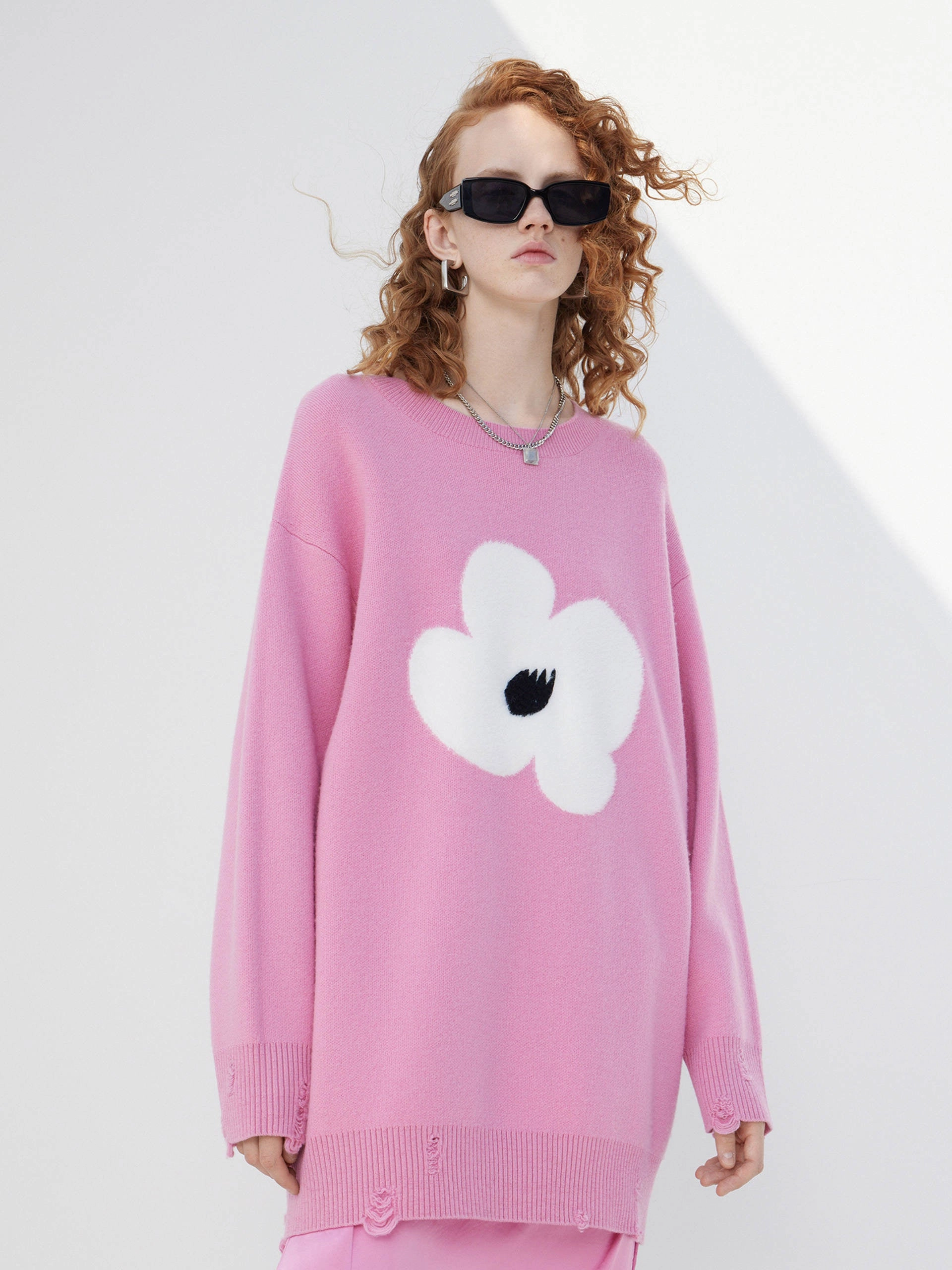 Embroidered Pattern Wool Dress Cloud Light Soft Shape