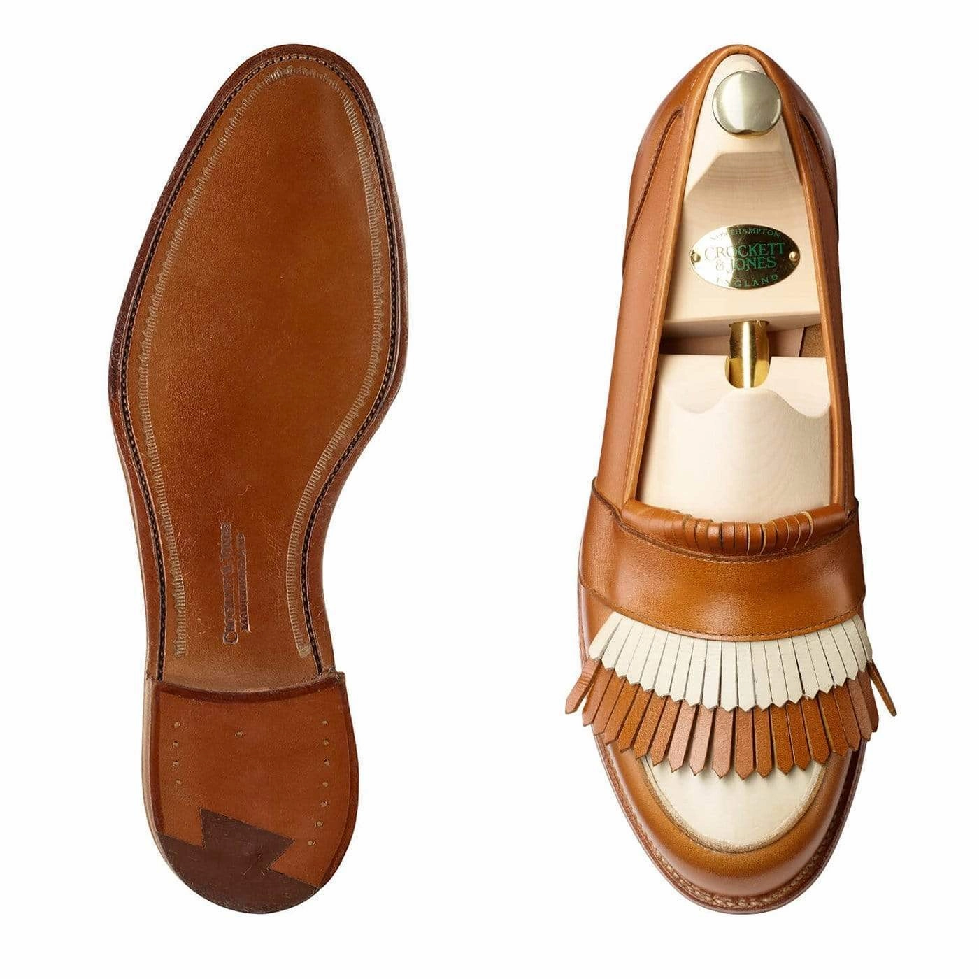 Weather Friendly Heel Emma Ivory & Tan Calf
