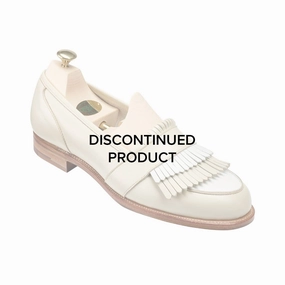 Emma Ivory & White Calf Stretchable Upper Peak Jog