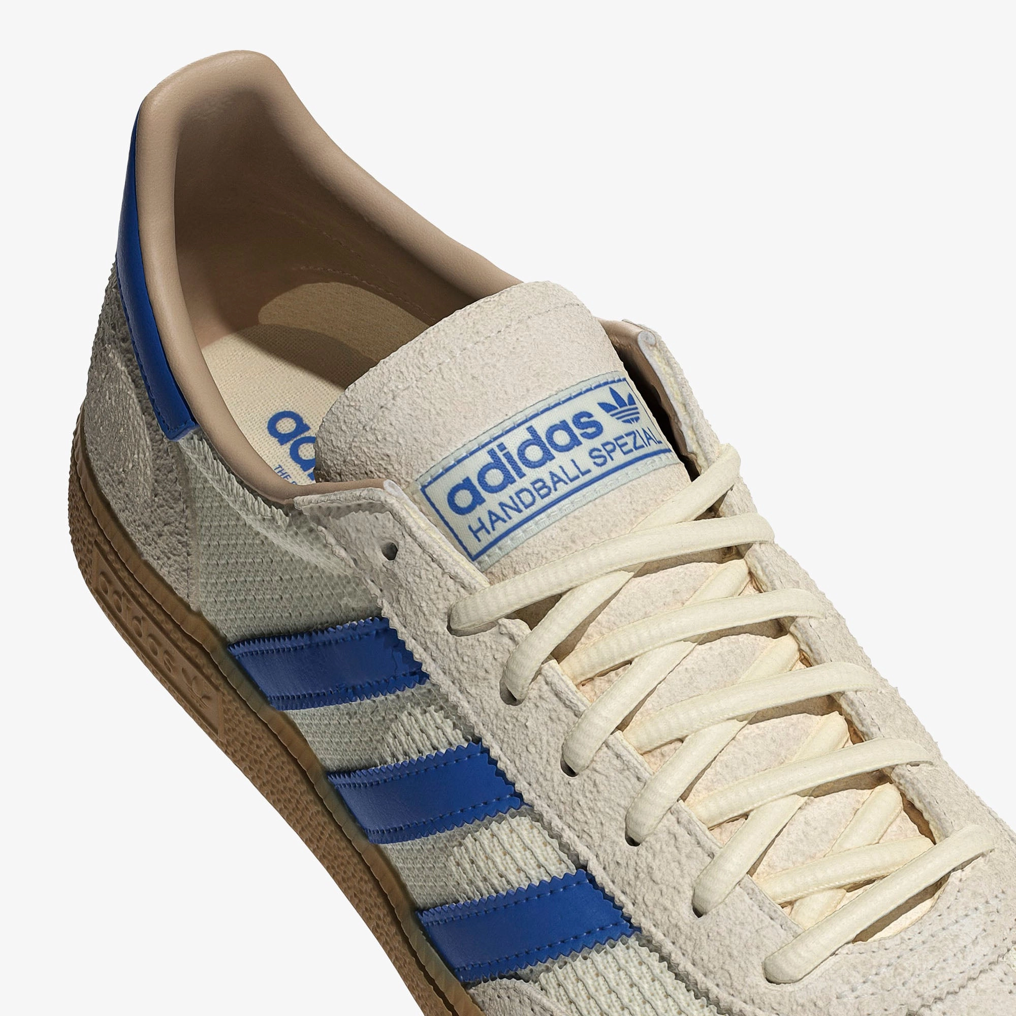 Sculpted cushioning Hydrophobic coating adidas Originals Handball Spezial Cream White / Blue