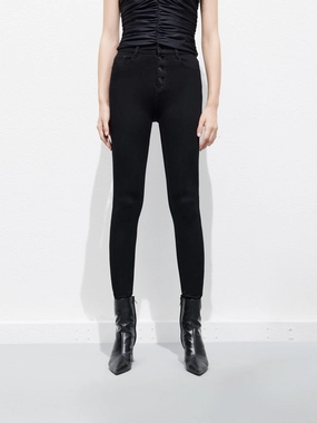 Slit High Rise Jeans in Skinny Smart Layer Smart Wardrobe