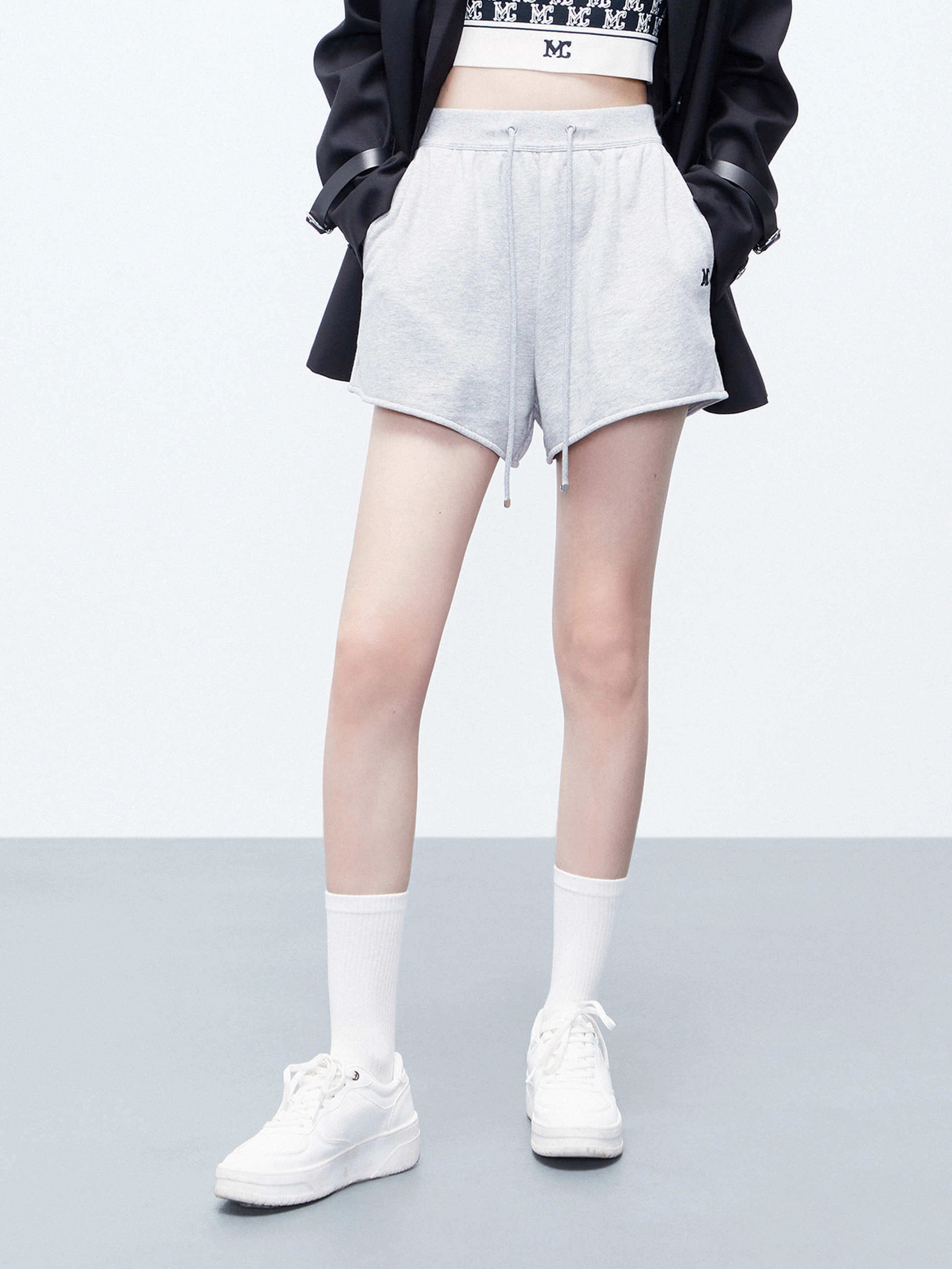 Day To Night Cotton Drawstring Waist Shorts