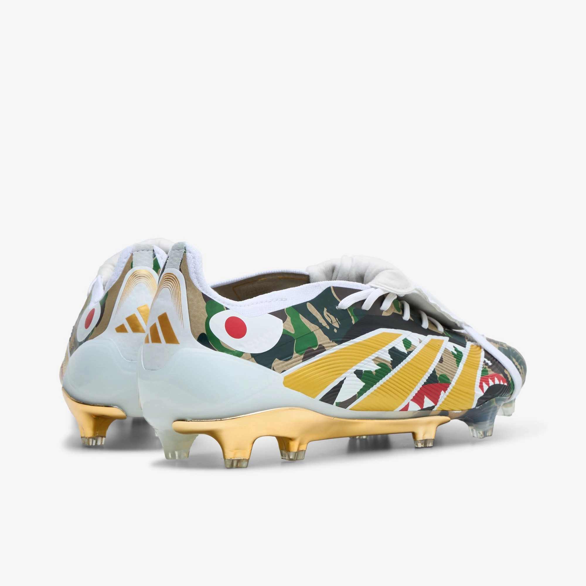 adidas x BAPE Predator Elite FT Firm Ground Hemp / Gold Metallic - Cloud White Dynamic Cushioning System