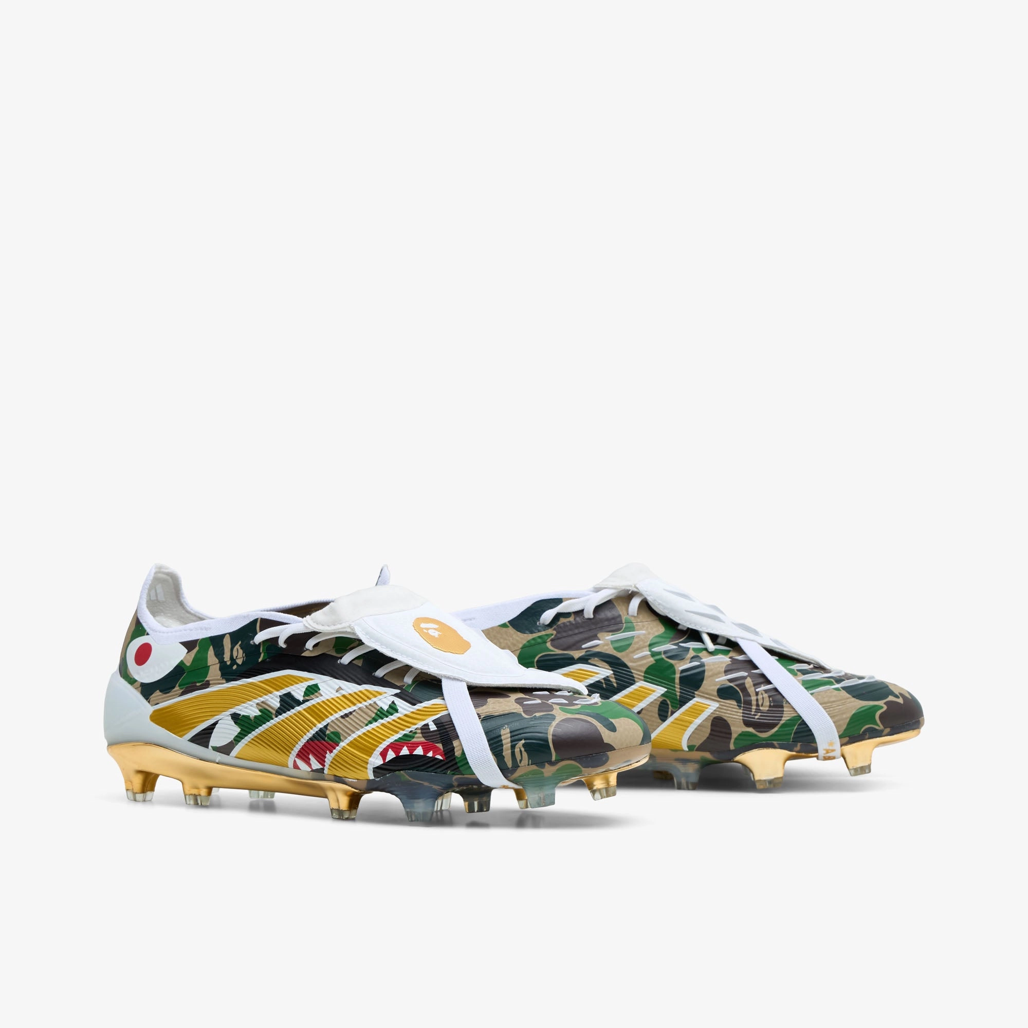 adidas x BAPE Predator Elite FT Firm Ground Hemp / Gold Metallic - Cloud White Street Sport Airflow Chamber