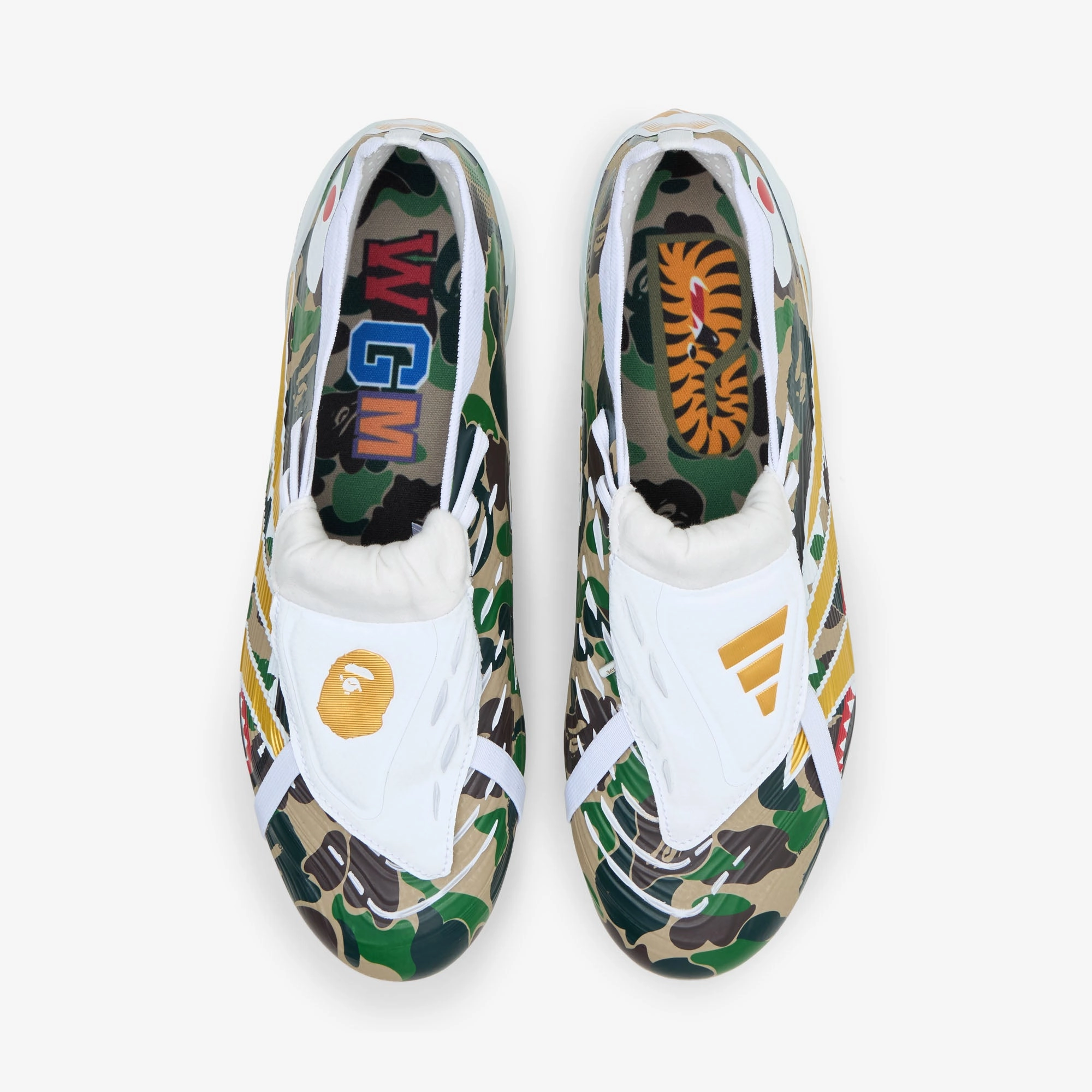 adidas x BAPE Predator Elite FT Firm Ground Hemp / Gold Metallic - Cloud White Comfortable toe box Outfit Blend