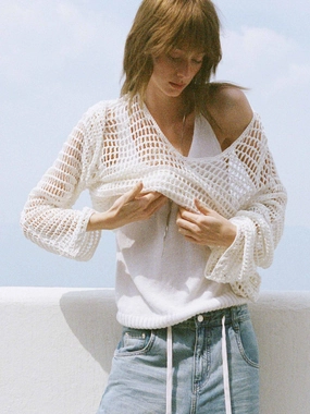 Crochet Fishnet Sweater AthleisureReady