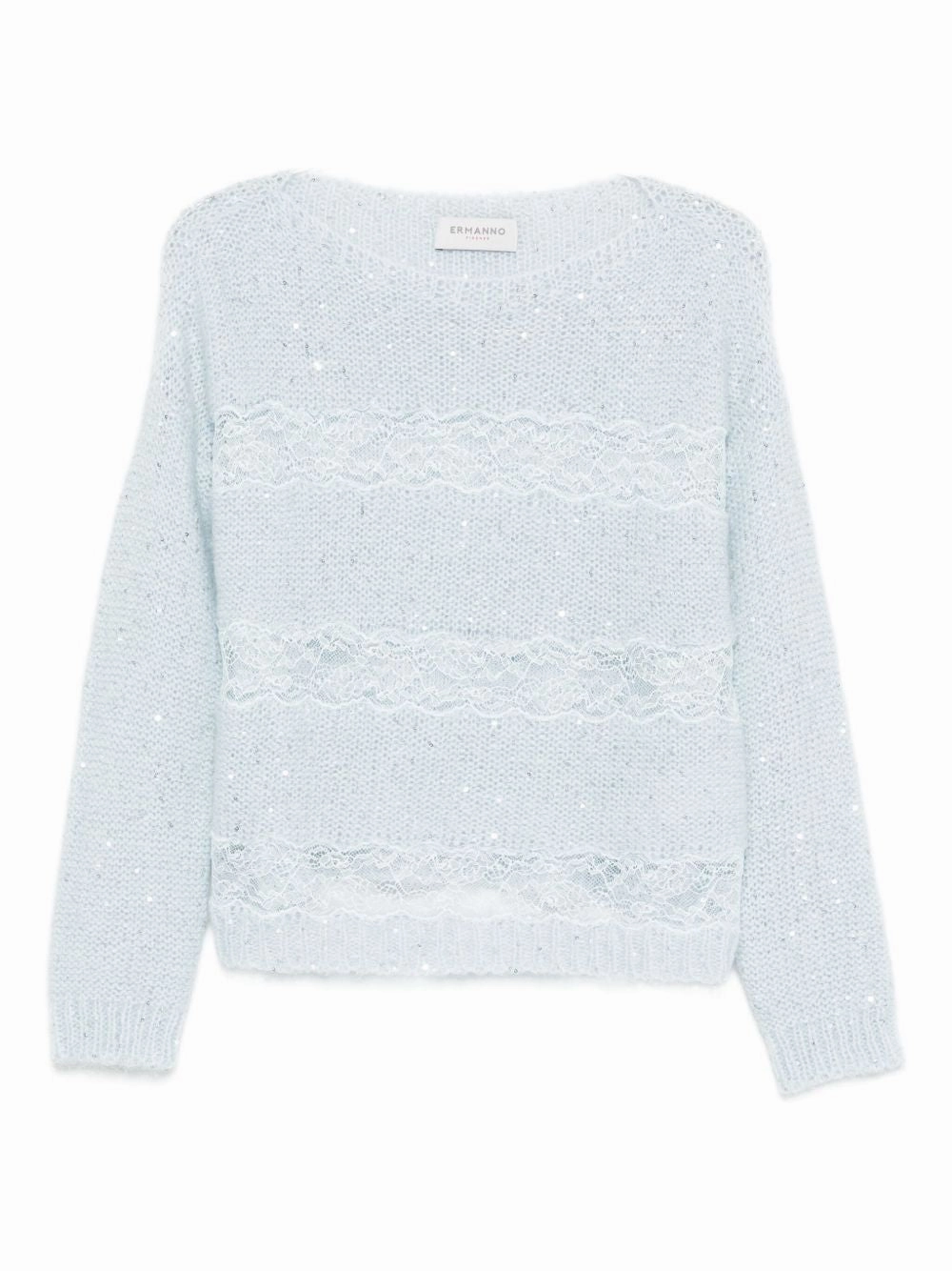 Soft Layer Thermal Lock Stitching Ermanno Firenze Women's Sweaters Clear blue