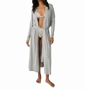 Essential With Side Slits Cardigan In Grey Sleek Design High Density Weave