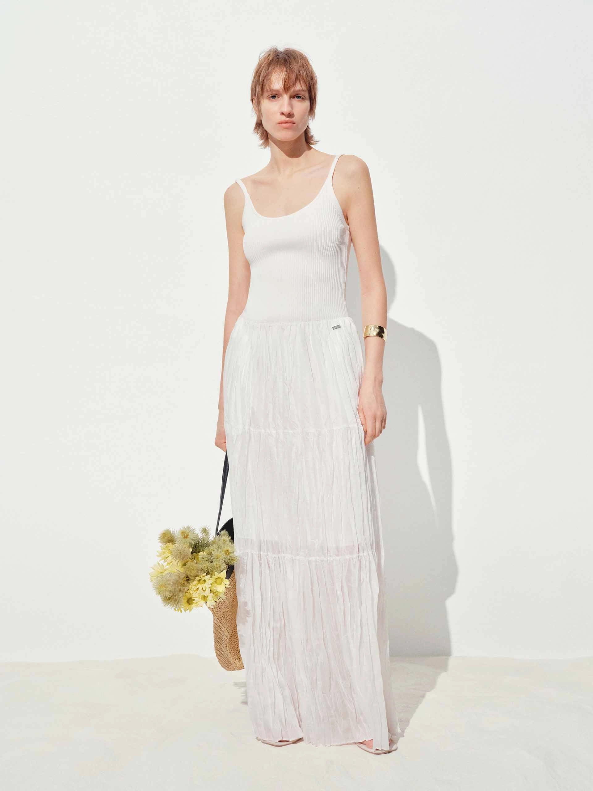 Sophisticated Comfort Paneled Maxi Tank Dress