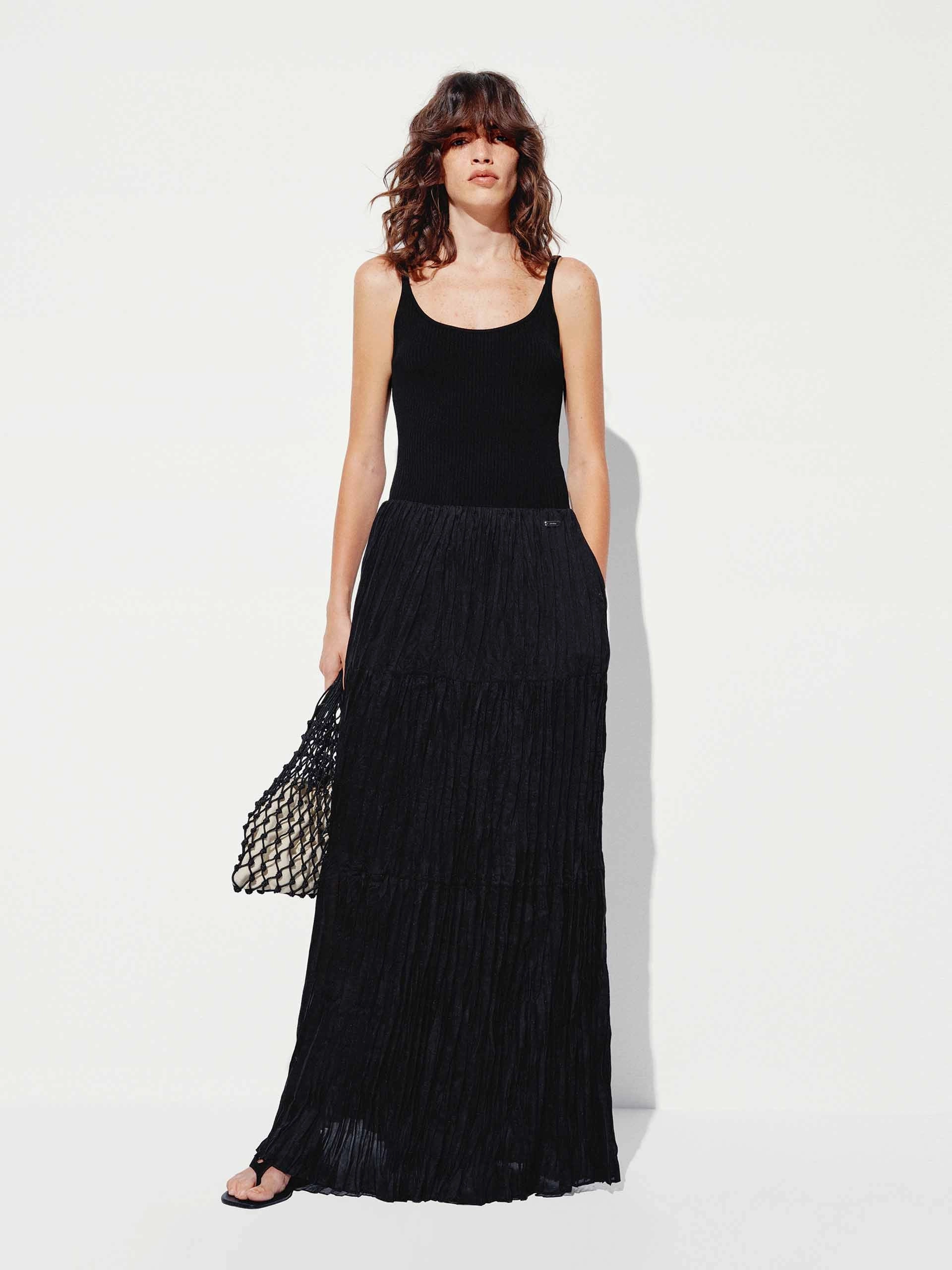 Paneled Maxi Tank Dress Timeless-Classic