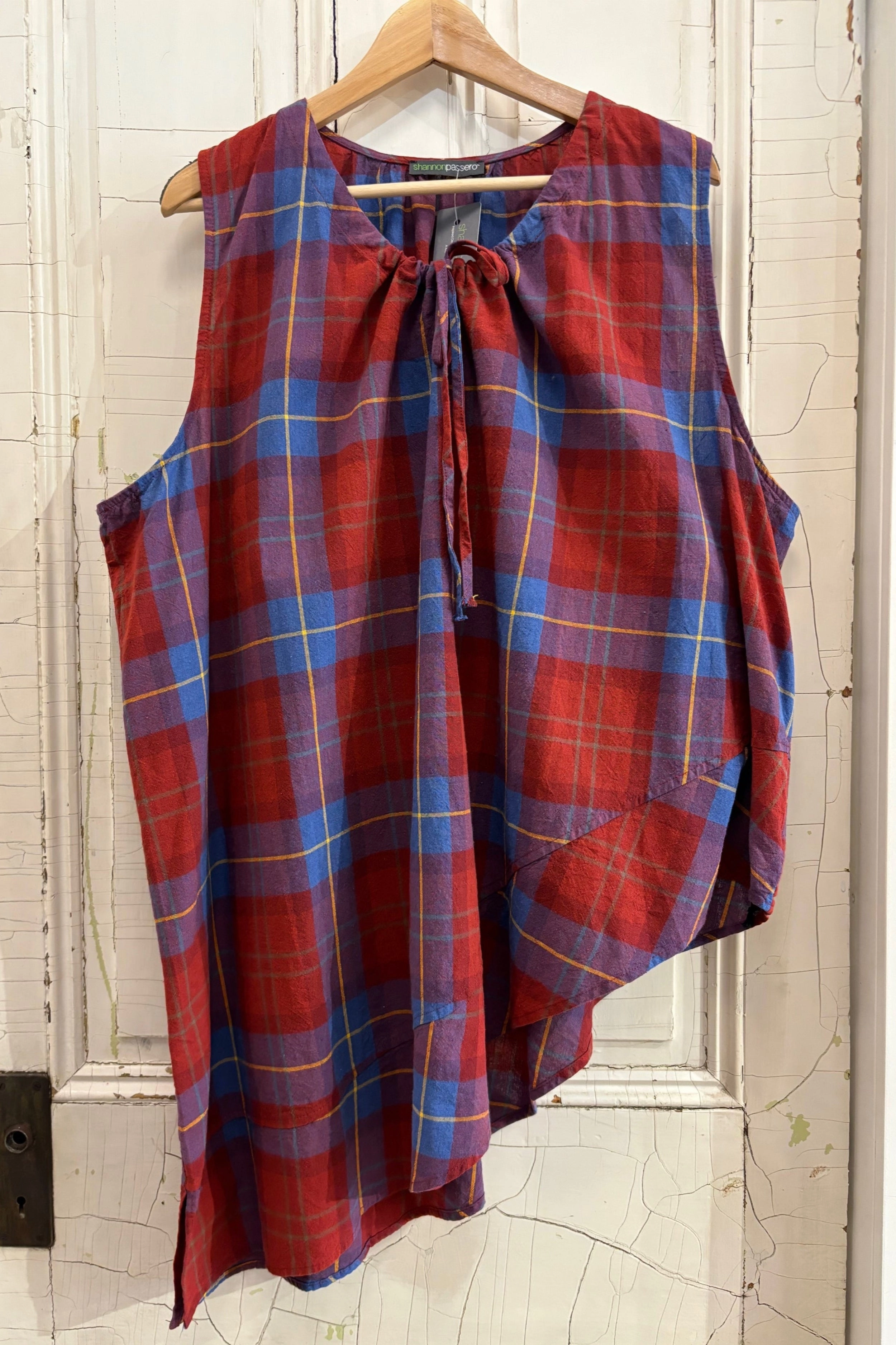 Eva Plaid Tunic Trendy Cardigan SustainableBlend