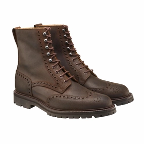 Islay Dark Brown Rough-Out Suede Mud Friendly Dance Floor