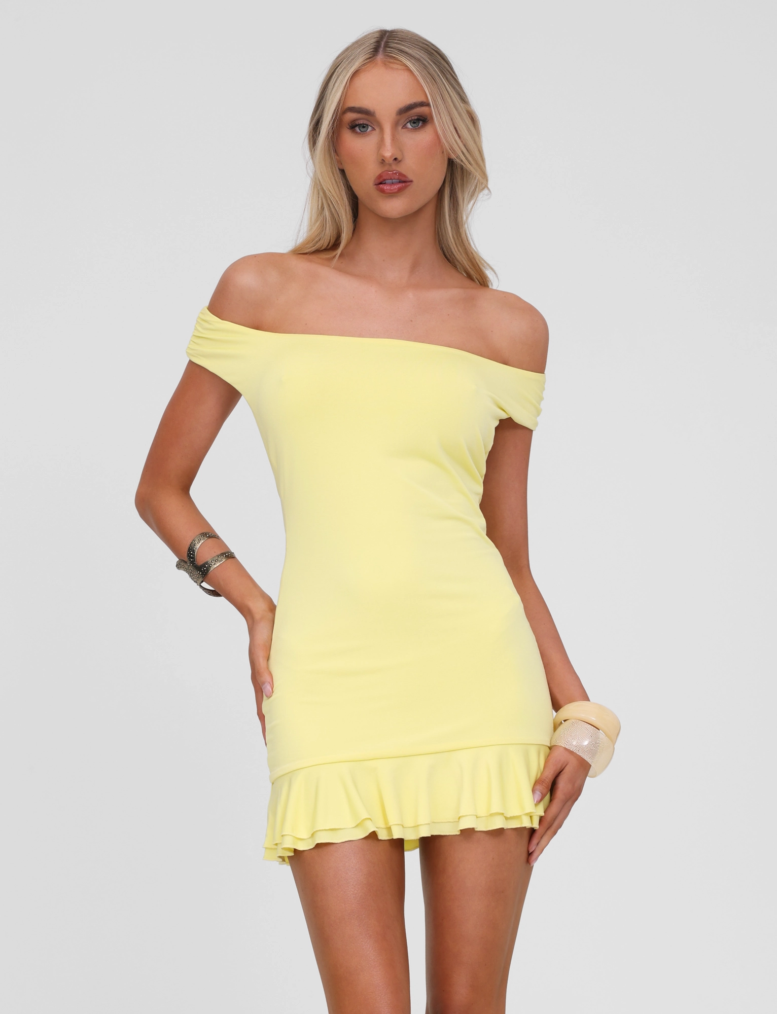CLIA MINI DRESS - LEMON Easy Lovely