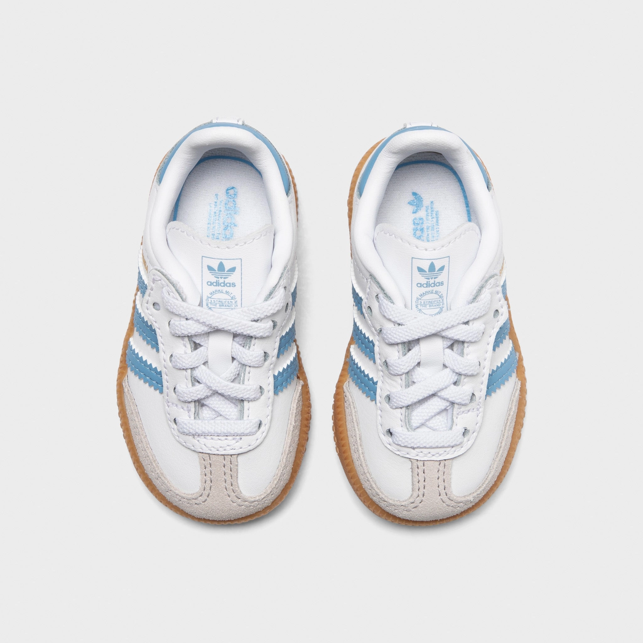 adidas Infants' Samba OG White / Ash Blue - Gum Shock Diffusion Pad All-around traction