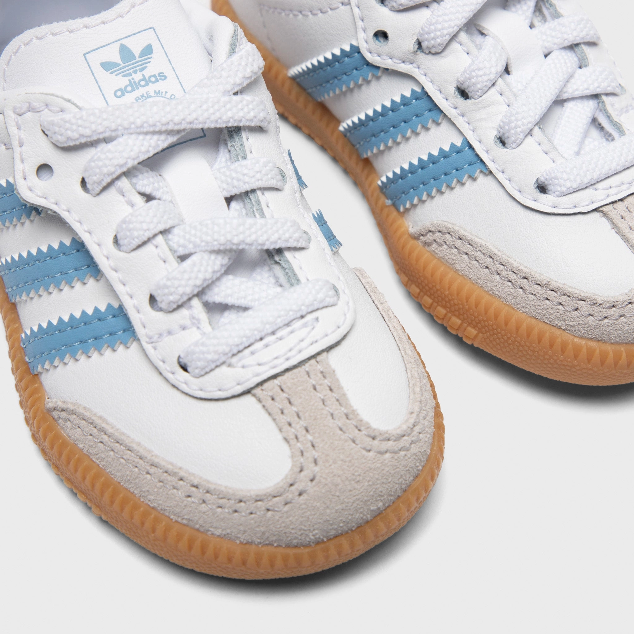 Outsole Grip Sock Liner Tech adidas Infants' Samba OG White / Ash Blue - Gum