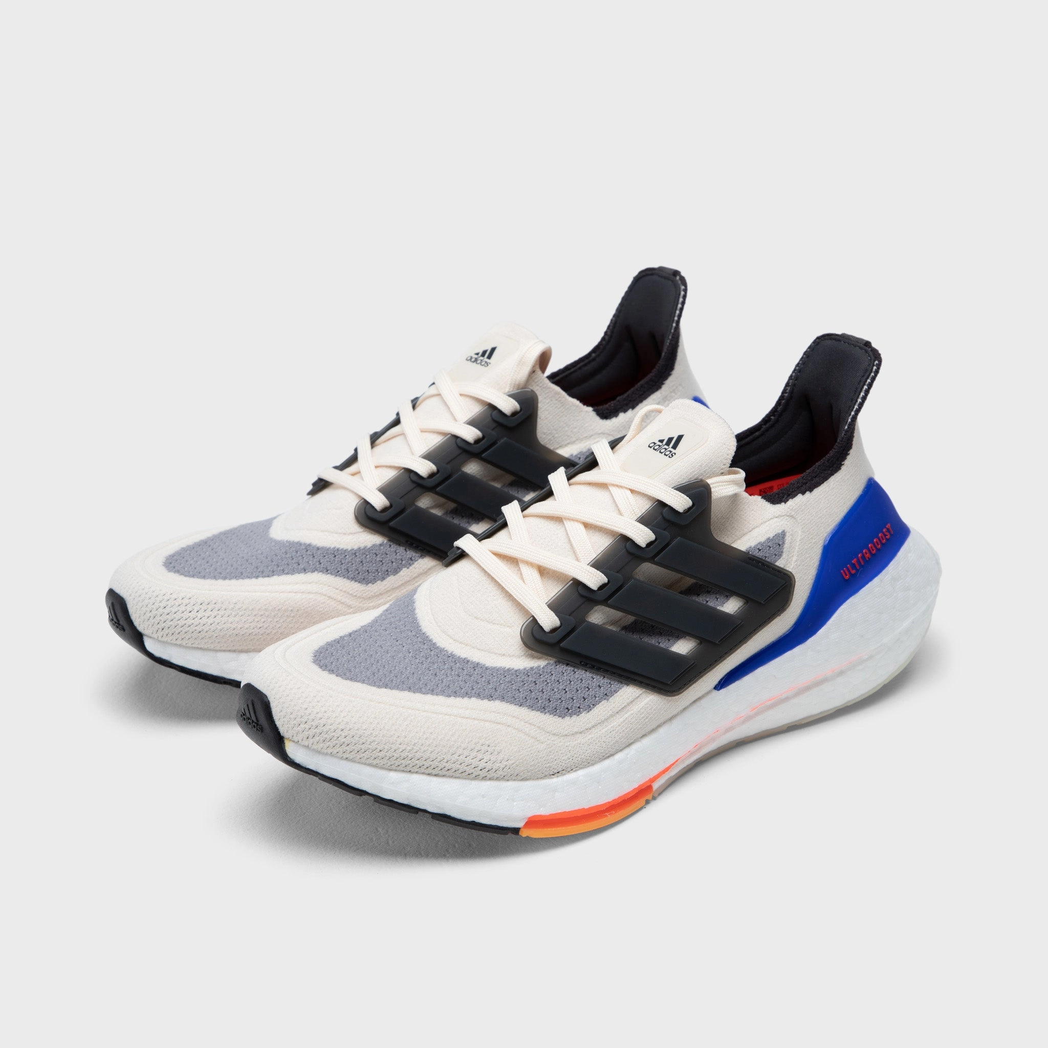 Energy Return Cushioning Torsional Rigidity Enhancements adidas Ultraboost 21 White / Carbon - Solar Red