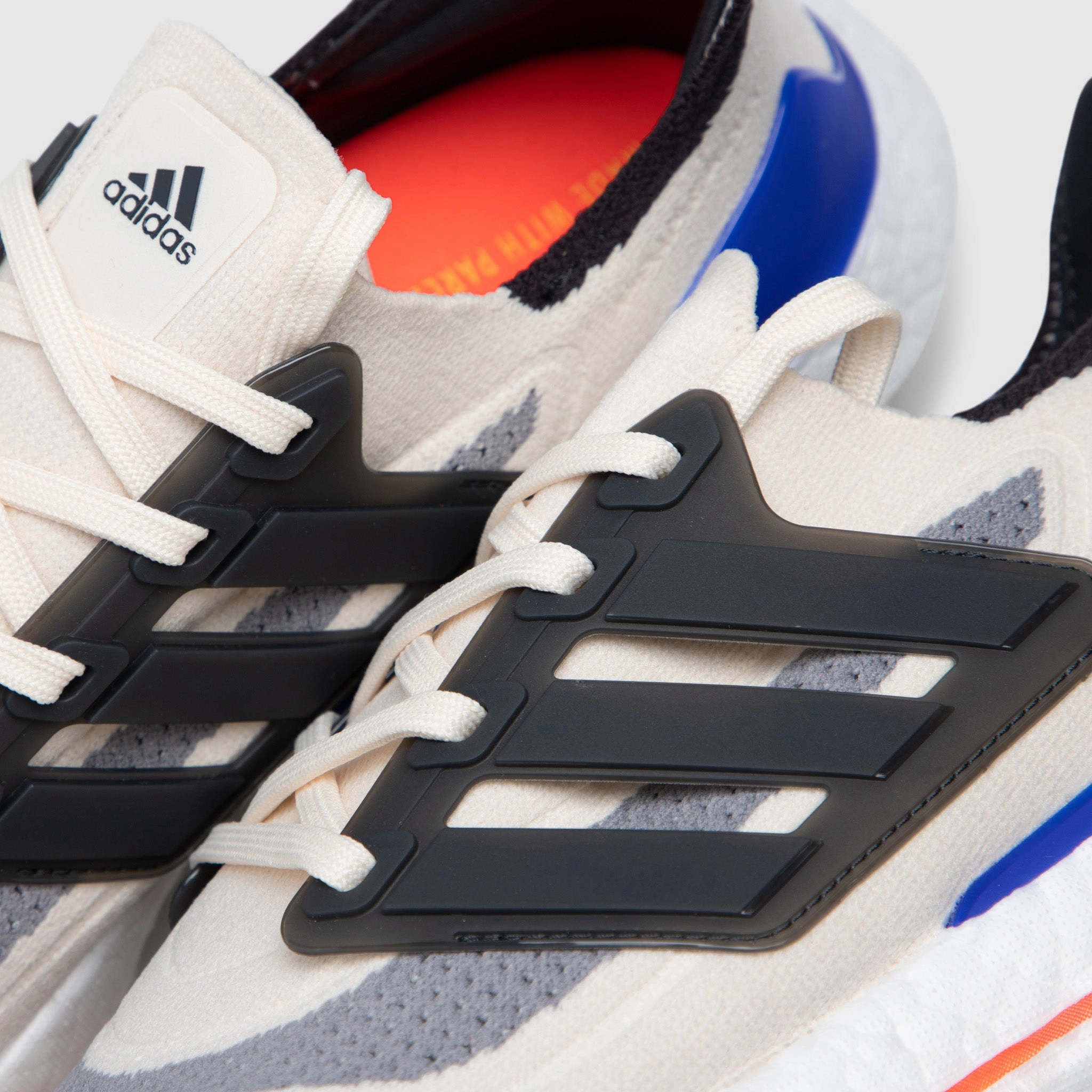 adidas Ultraboost 21 White / Carbon - Solar Red Heel To Toe Drop