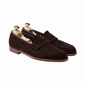 Seaton Dark Oak Suede Everyday Slip-Ons