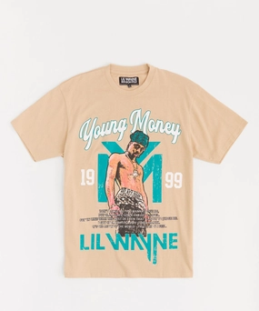 VNeckline BondedEdges Lil Wayne Young Money Short Sleeve Tee - Khaki