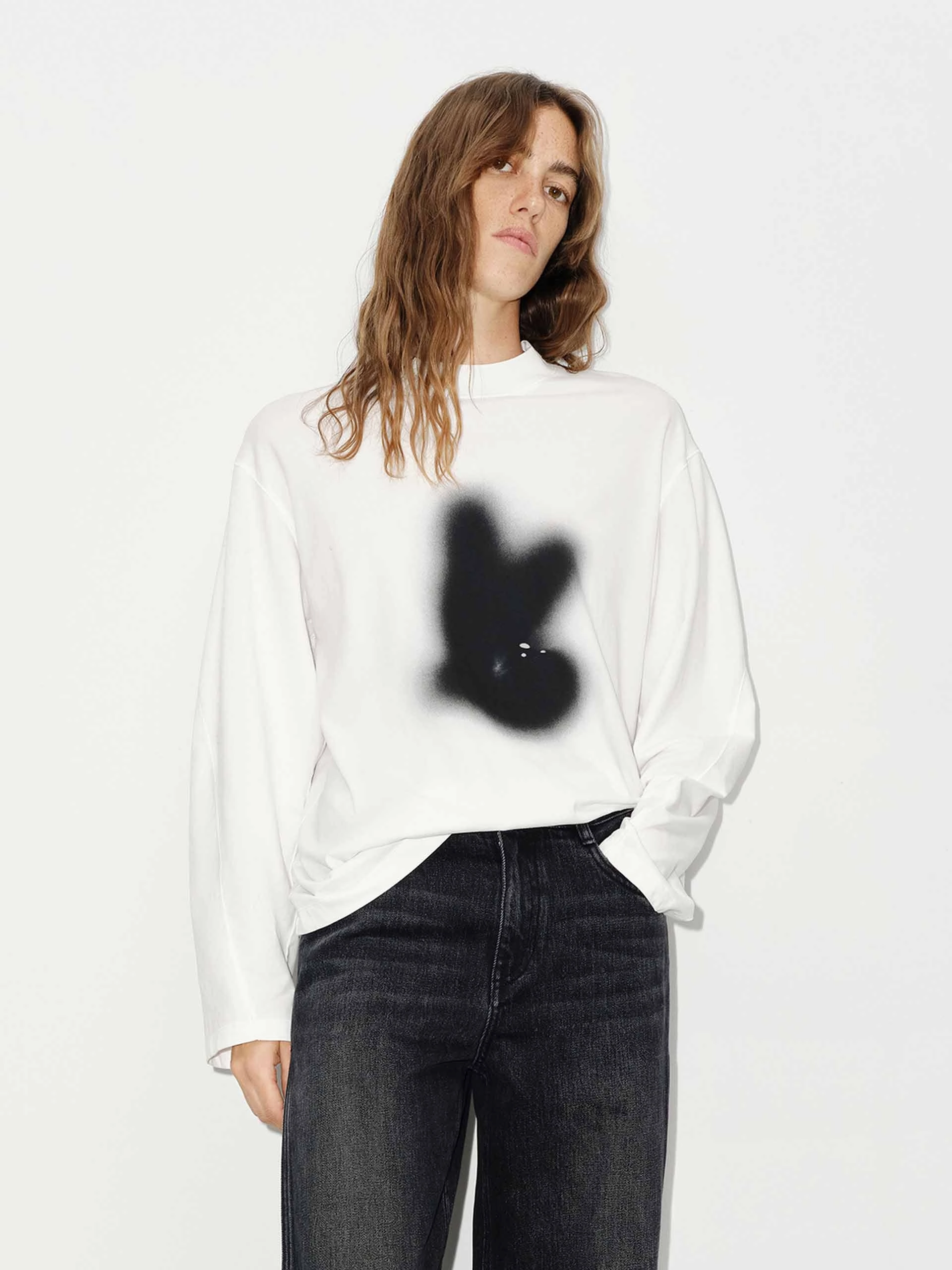 Long Sleeve Cartoon T-shirt Snag Resistant Surface