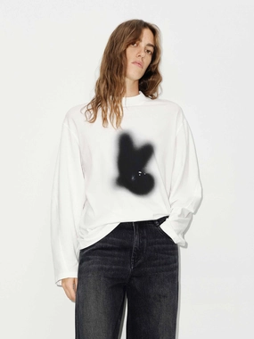 Minimal Trend Fashion Fit Long Sleeve Cartoon T-shirt