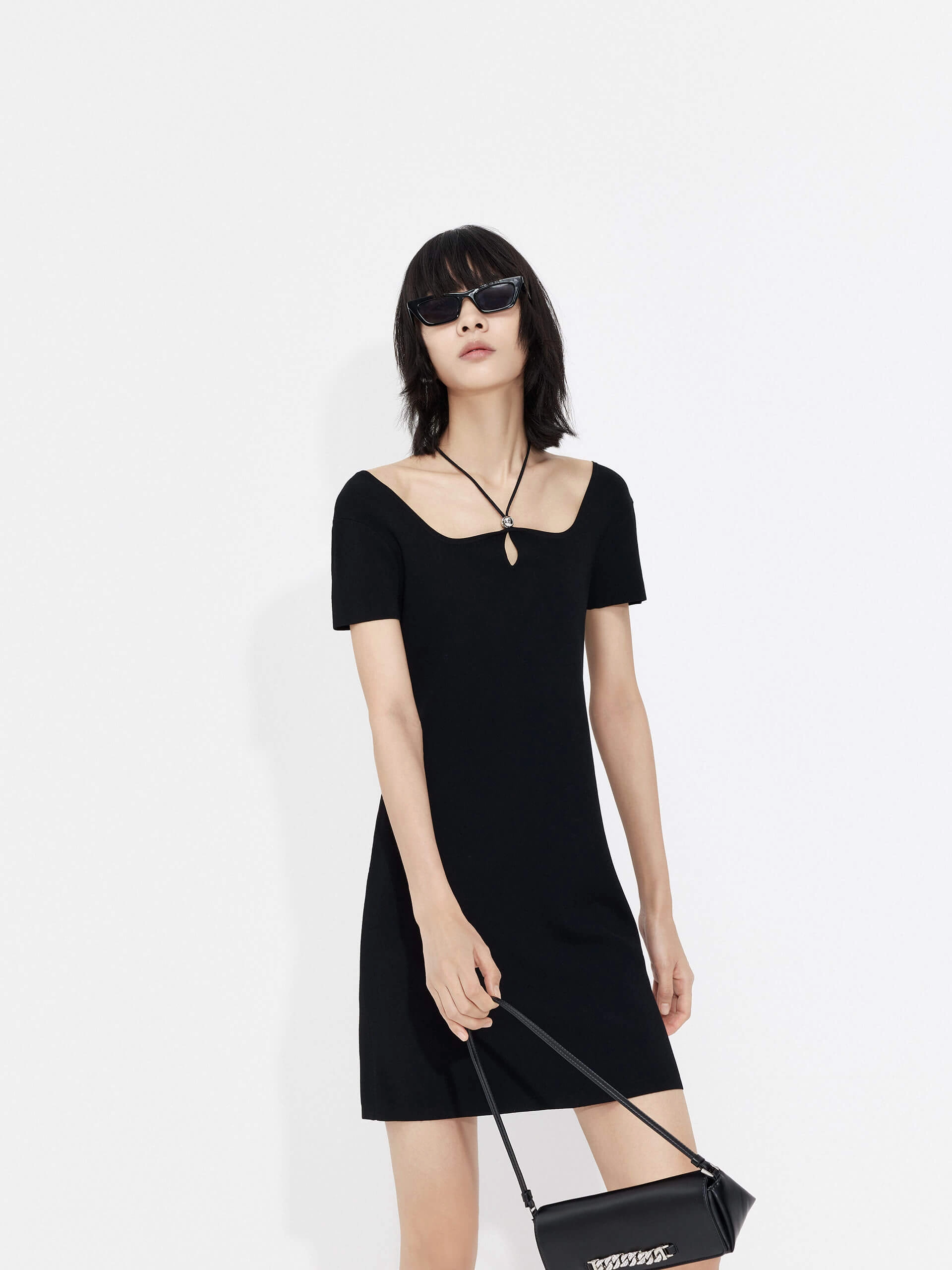 Office Fit MoistureWickingTechnology Self Tie Mini Dress
