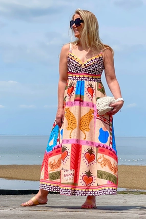 Sheer-Overlay Moliets Sun Dress
