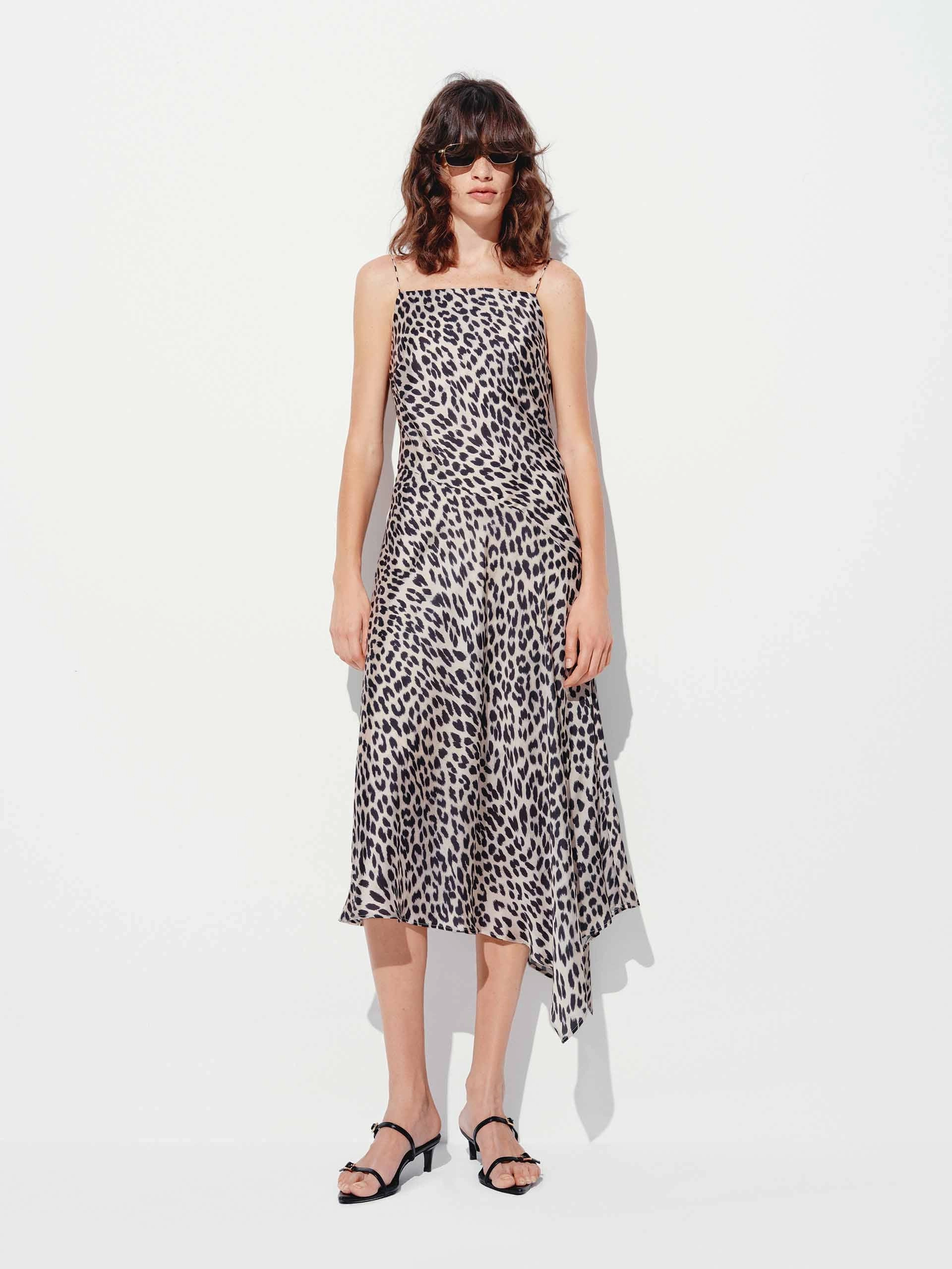 Asymmetrical Hem Flowy Dress Eco-Lining Peace Glow