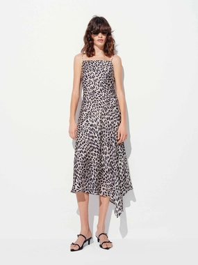 Asymmetrical Hem Flowy Dress Quick-Dry