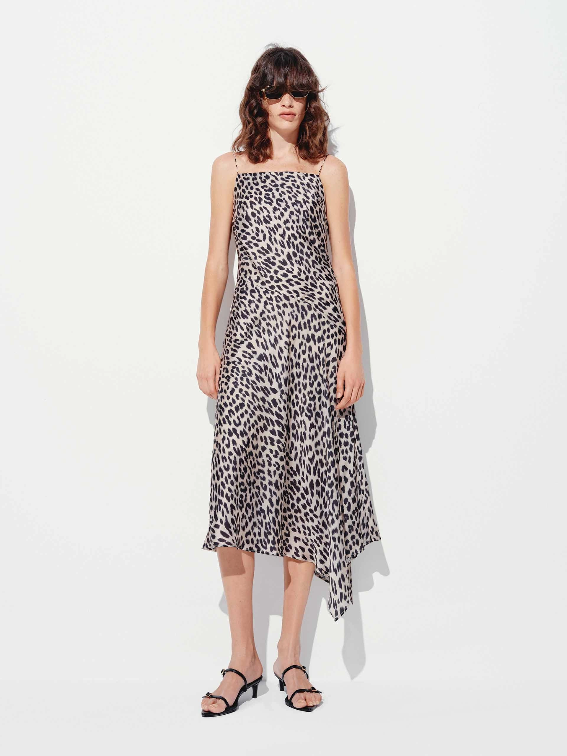 Asymmetrical Hem Flowy Dress Quick-Dry