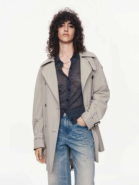 Soft Shell With Belt Trench Coat