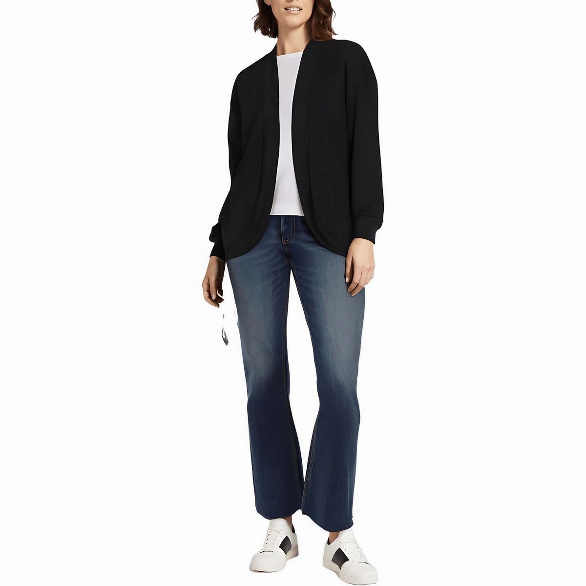 Abrasion Resistant Edging Cold Day Ready Sean Cocoon Cardi Womens Solid Knit Cardigan Sweater