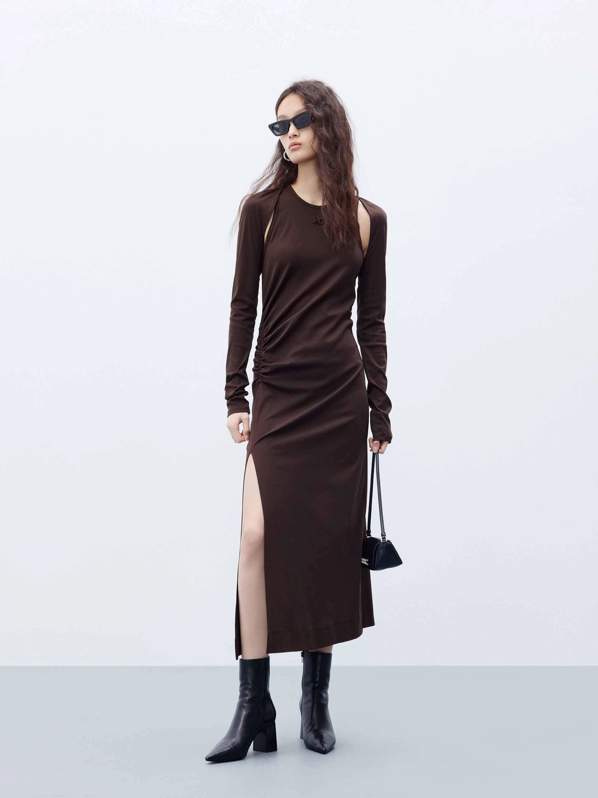 Seasonal piece Pleated Side Bolero Dress