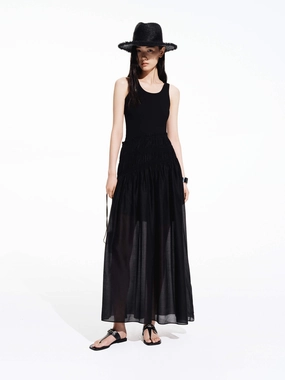Paneled Detail Sleeveless Dress Summer Ready