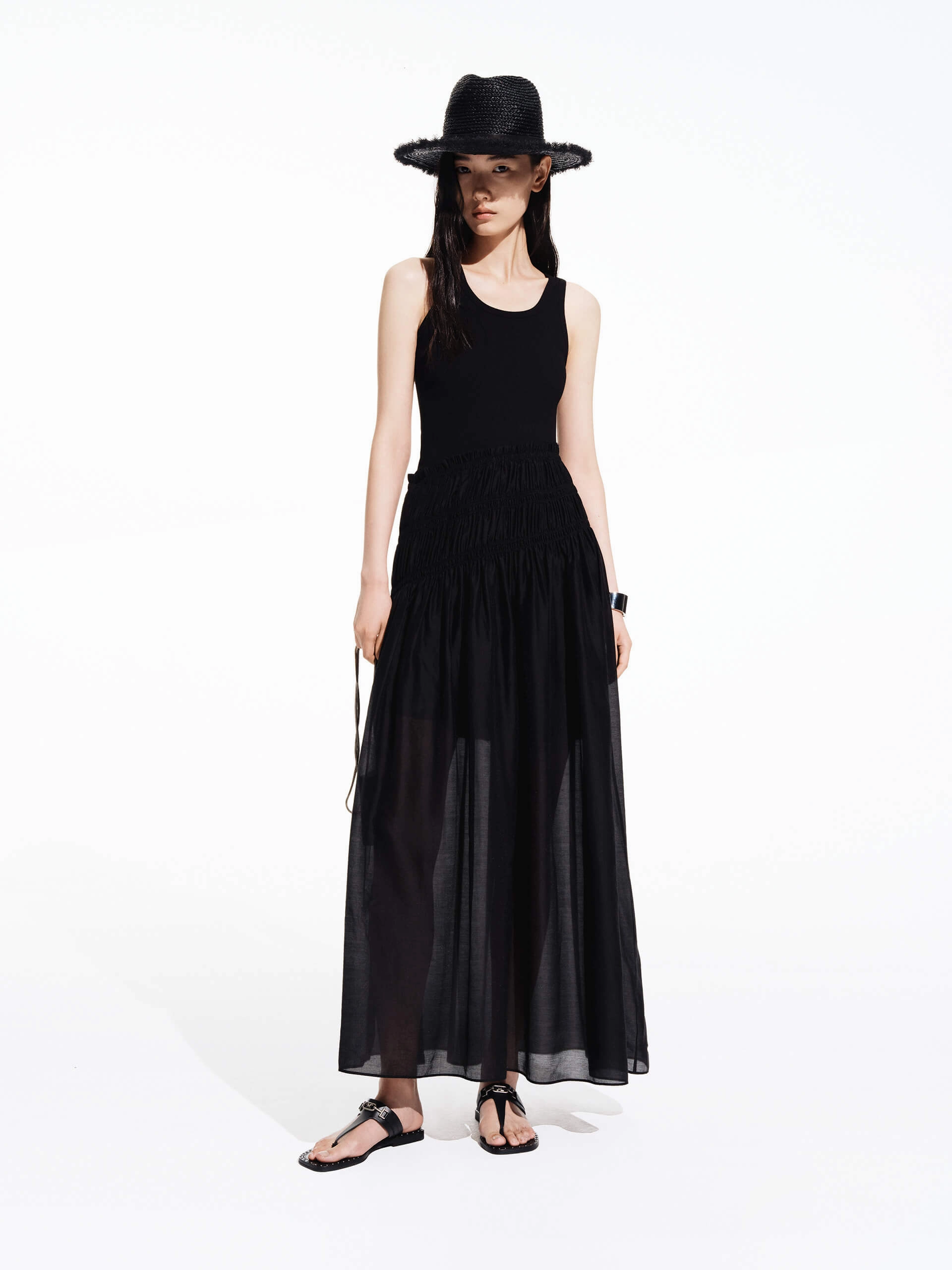 Paneled Detail Sleeveless Dress Subtle Glam Relaxed Layer