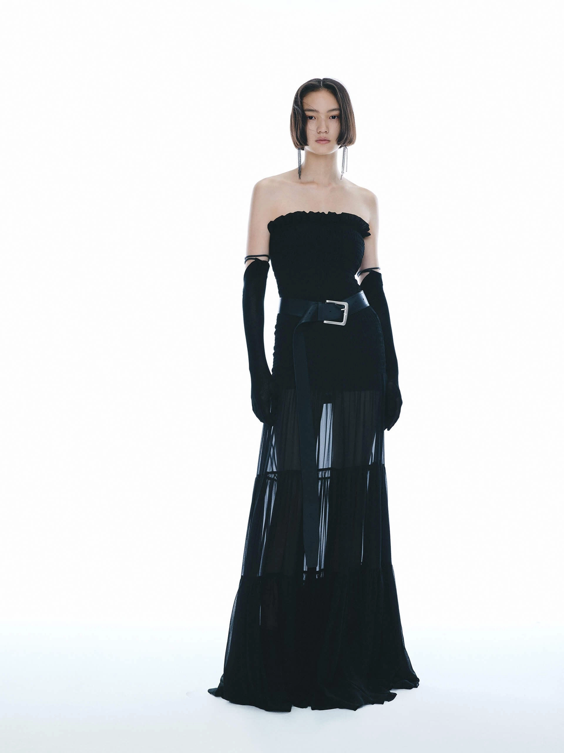 Transitional-Wear Semi Fit Silk Smocked Maxi Dress