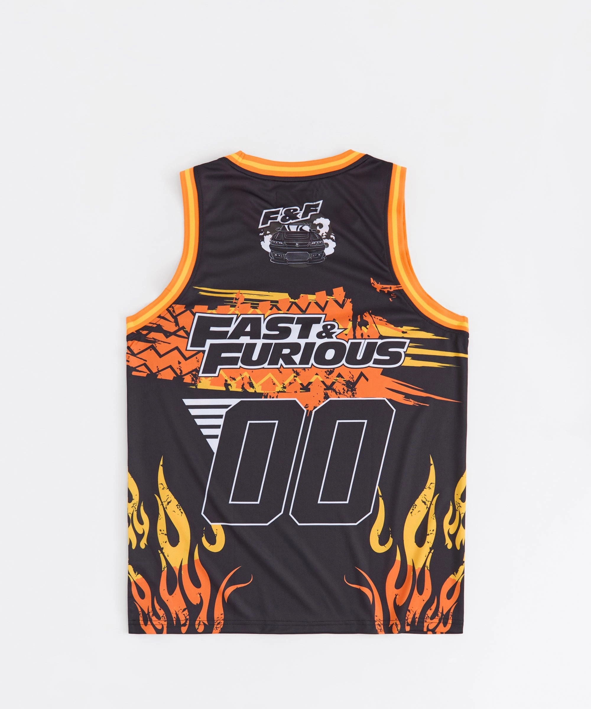 Full Coverage Fit Fade Resistant Dye Fast & Furious Basketball Jersey - Black