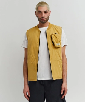Bader Cotton Twill Color Block Utility Vest - Tan Durable Water Repellent Finish Winter Fit
