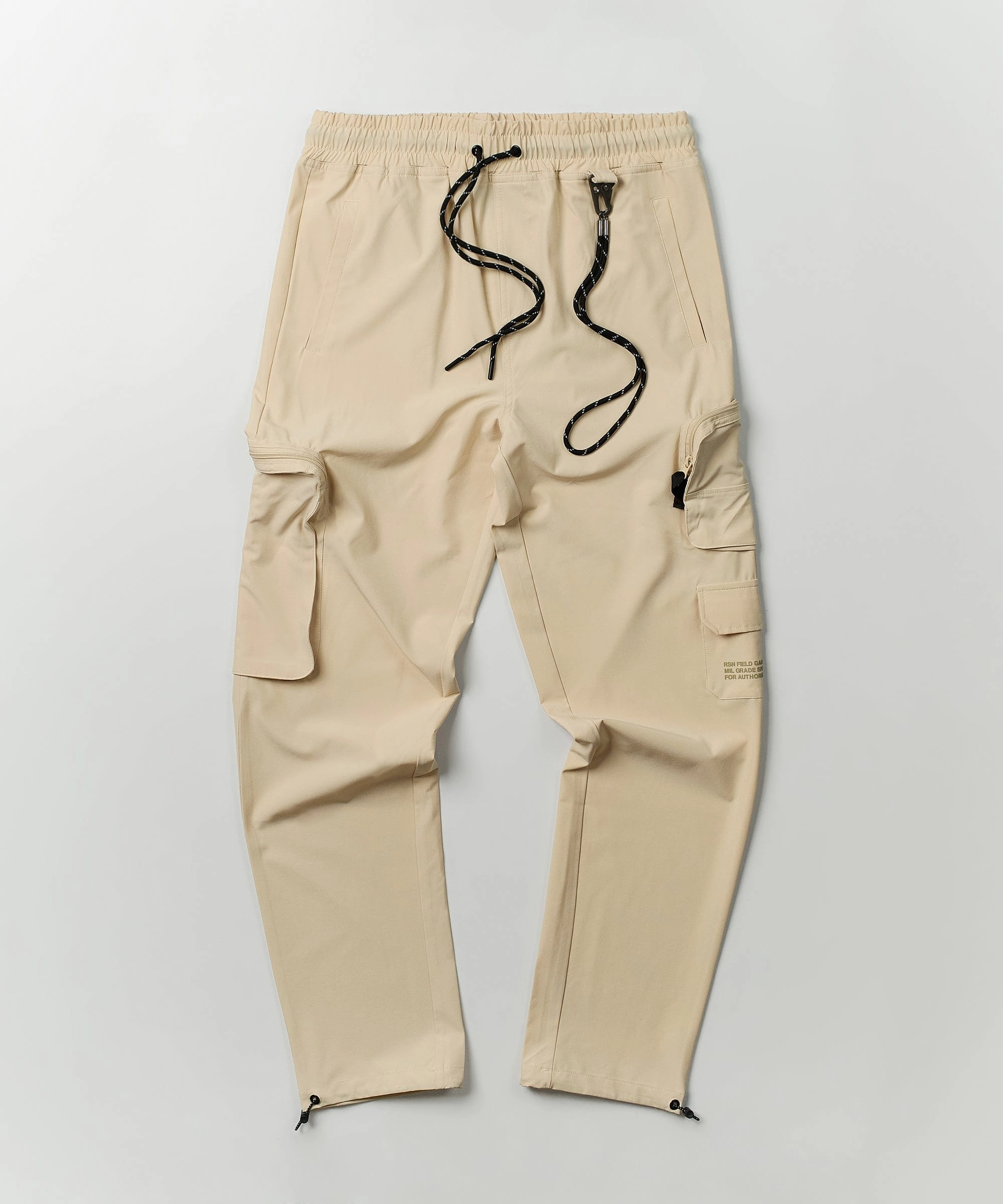 Practical Wear work mode Bridges Utility Stretch Tech Nylon Cargo Pants - Cream