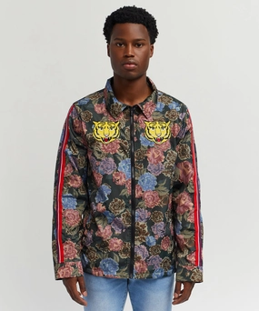 Fearless Tape Trip Nylon Allover Print Jacket Roll up sleeves