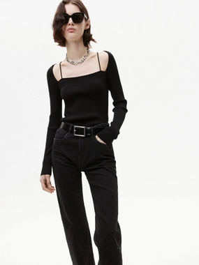 Fine Knitted Scoop Neck Top Summer Polo Hypoallergenic Fiber