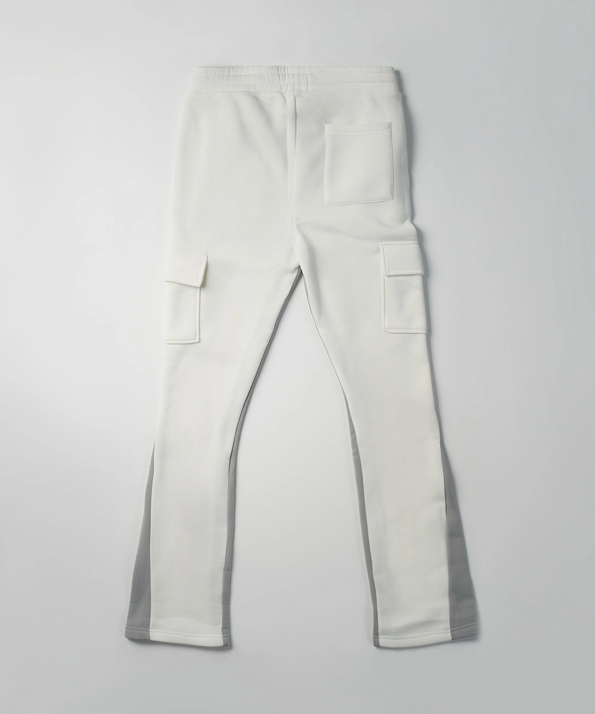 High Waist Stretch Flare Fleece Sweatpants - Cream