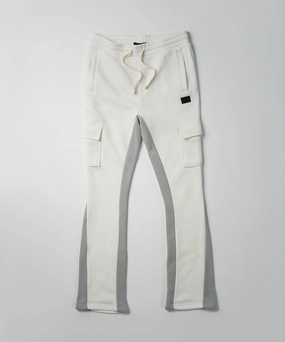 Flare Fleece Sweatpants - Cream Dynamic Fit