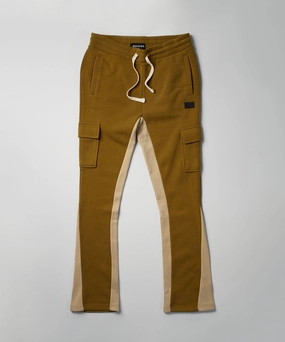 Comfort Style Flare Fleece Sweatpants - Khaki