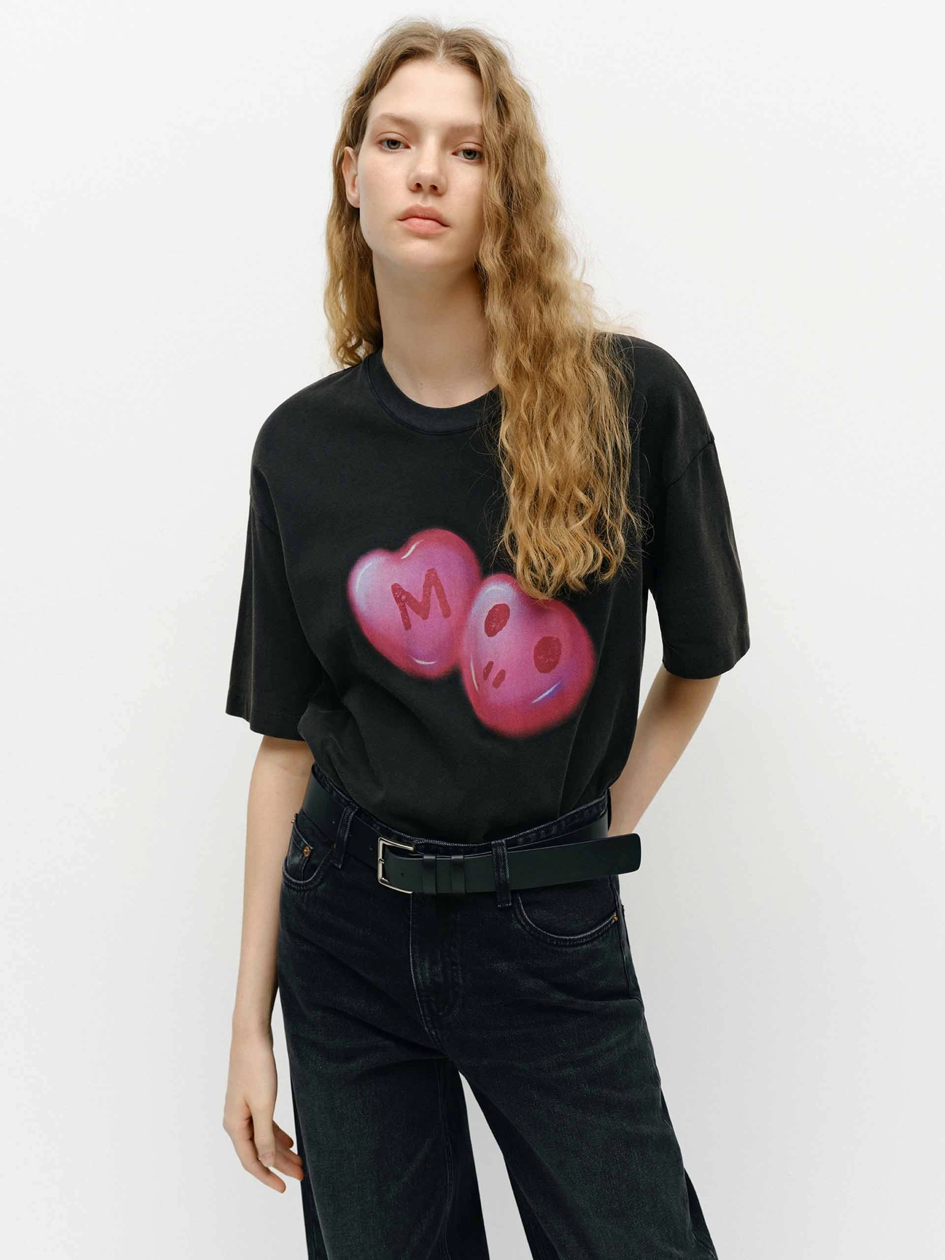 Classic Layering Printed Detail Cotton T-shirts