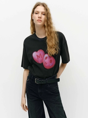 Sporty and Stylish Printed Detail Cotton T-shirts