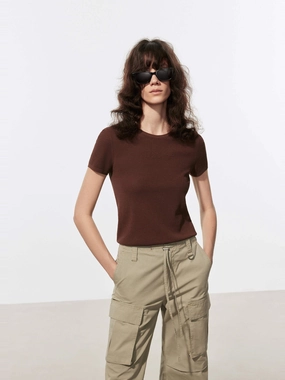 AntiPill Surface Crew Neck Knitted Top