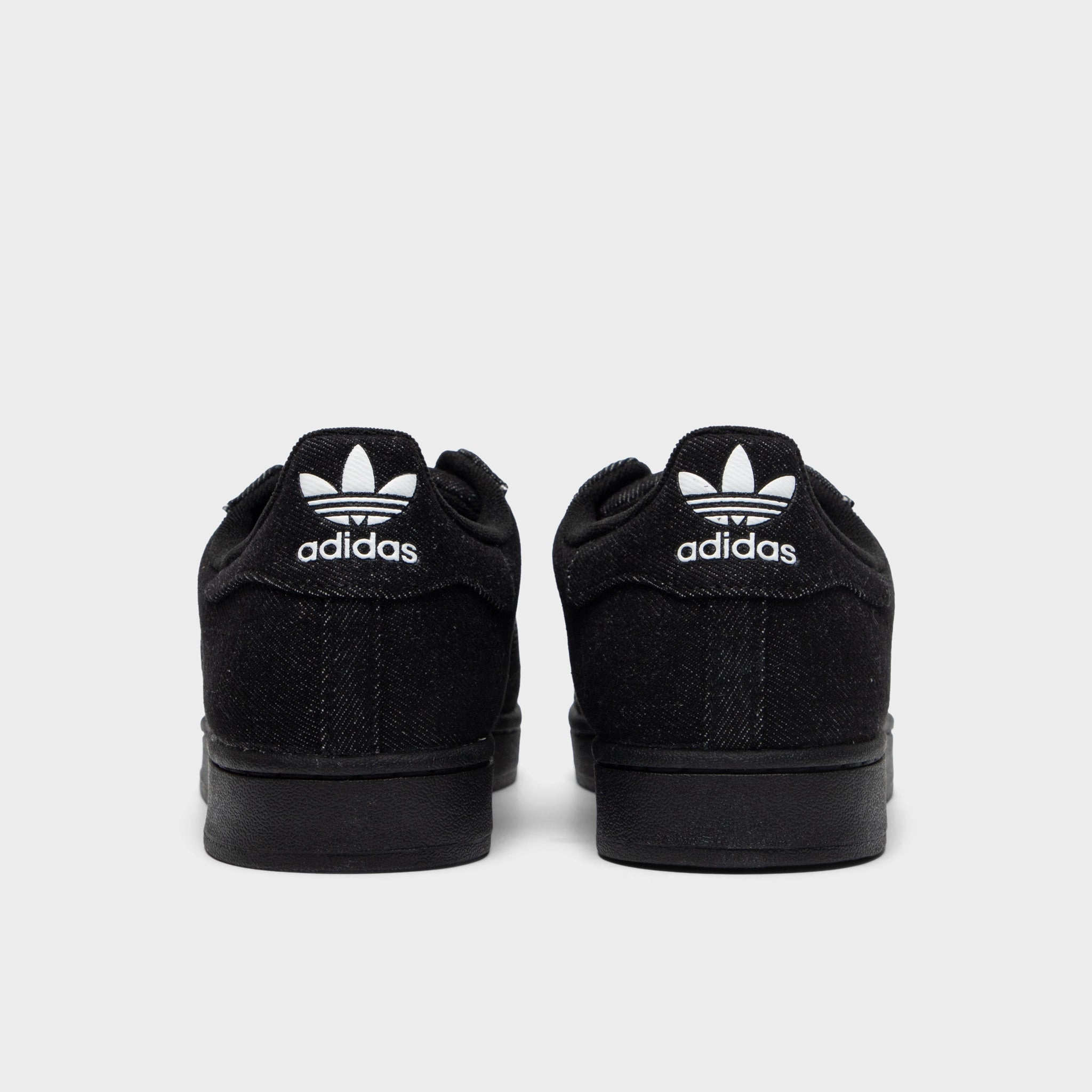 adidas Superstar II Black / Black - White Velcro Strap